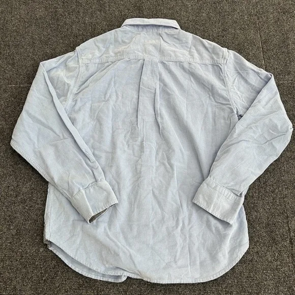 Tommy Bahama Coastline Cord Size Small Mens Blue Corduroy Embroidered Logo Shirt - Picture 2 of 11